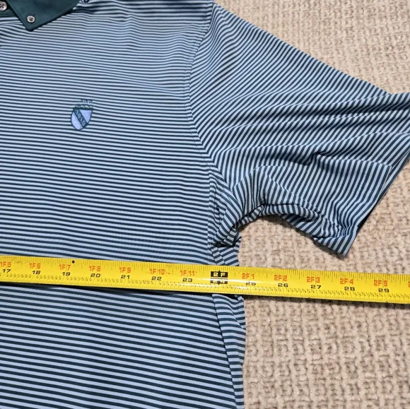 Greyson Men's Green Striped Polo Shirt Men's Size XL - Picture 8 of 8